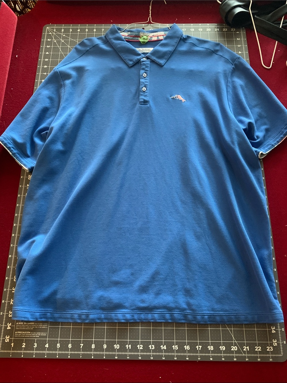 Classic Men's Blue Polo with Subtle Chest Embroidery